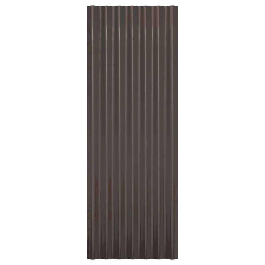 Dakpanelen Gepoedercoat Staal 12 100 x 36 cm Bruin