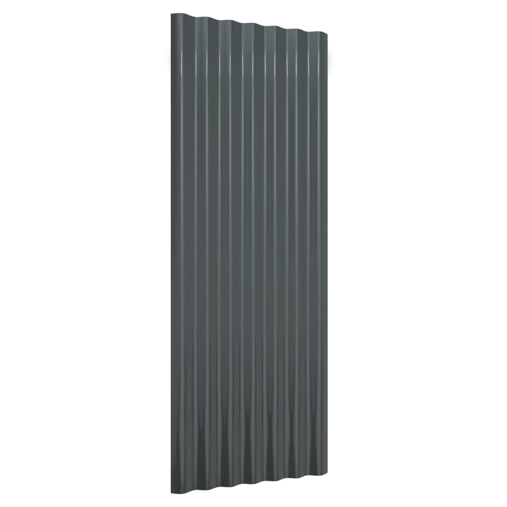 Dakpanelen Gepoedercoat Staal Kleurig 12 100 x 36 cm Antraciet