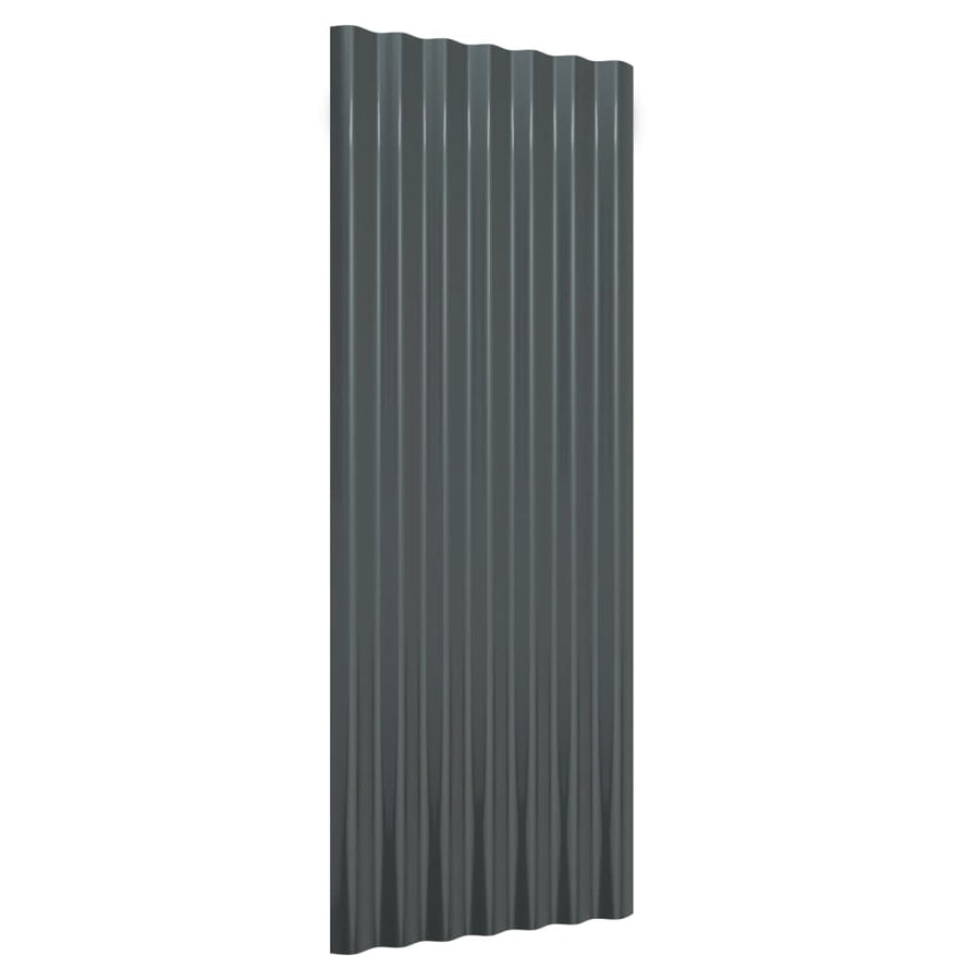 Dakpanelen Gepoedercoat Staal Kleurig 12 100 x 36 cm Antraciet