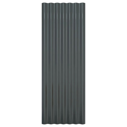 Dakpanelen Gepoedercoat Staal Kleurig 12 100 x 36 cm Antraciet