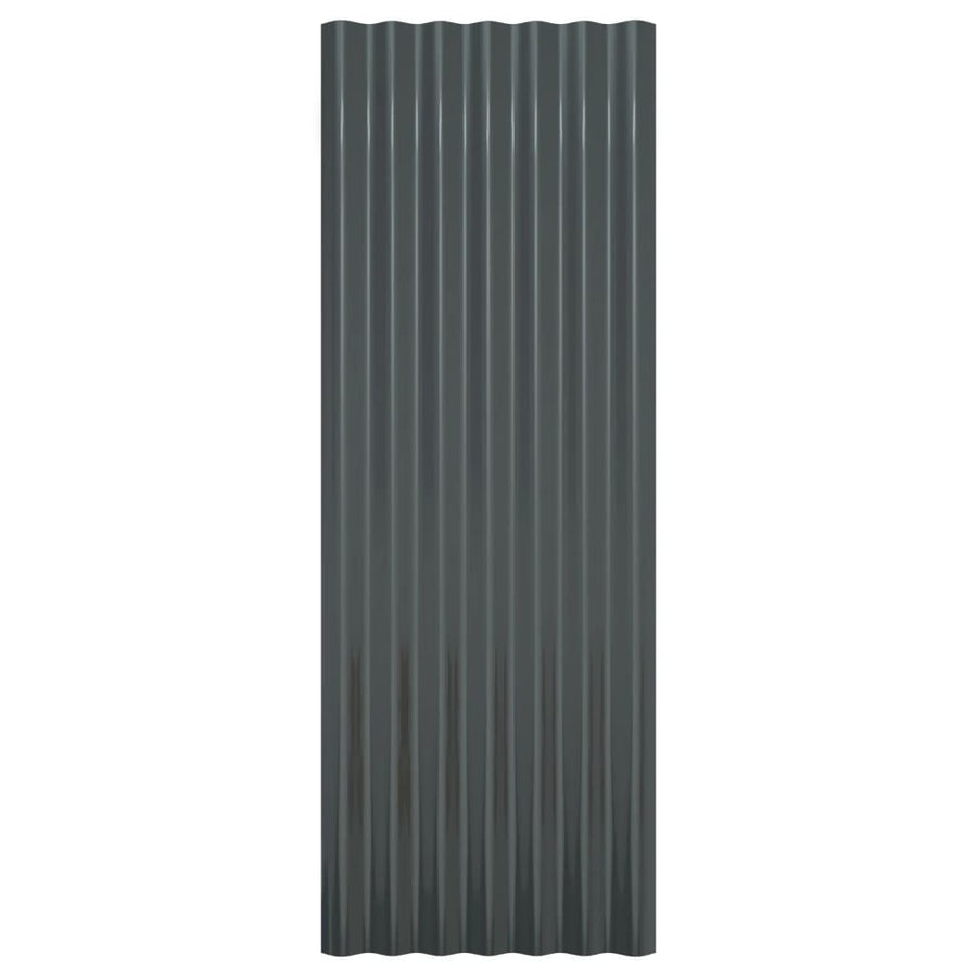 Dakpanelen Gepoedercoat Staal Kleurig 12 100 x 36 cm Antraciet