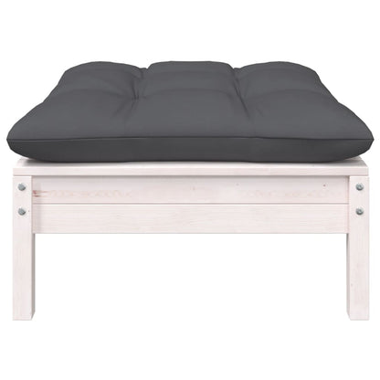 9-Delige Loungeset Met Kussens Massief Grenenhout Wit