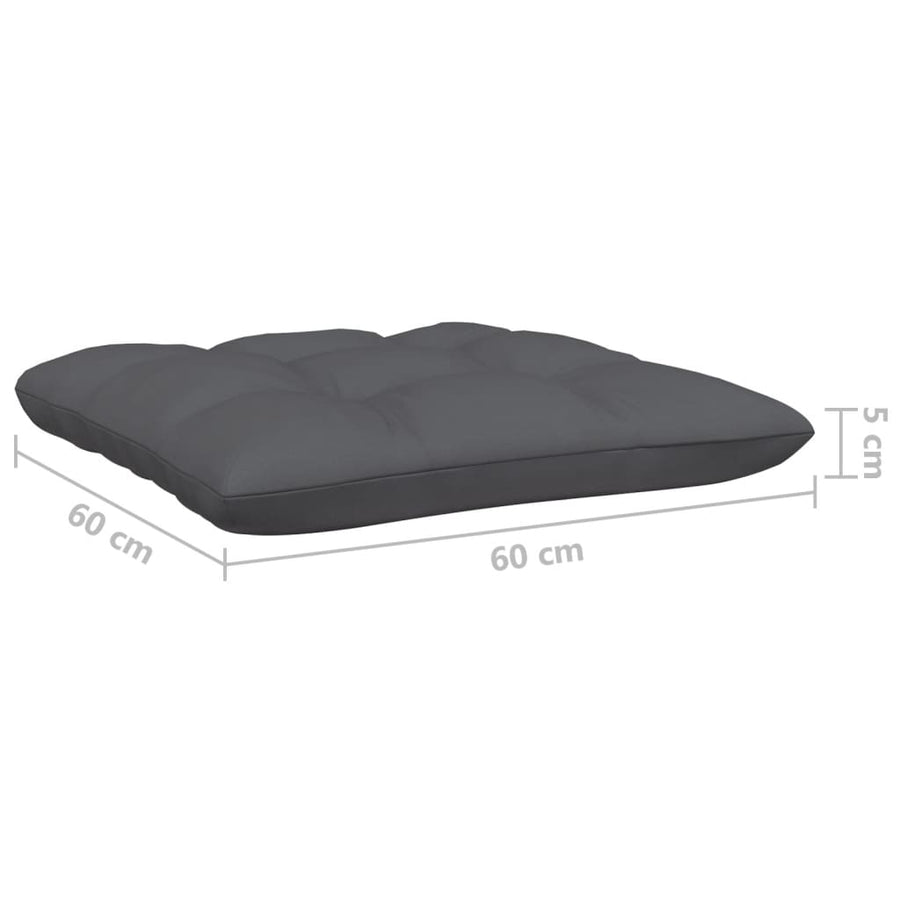 5-Delige Loungeset Met Kussens Massief Grenenhout Wit