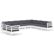0-Delige Loungeset Met Kussens Massief Grenenhout Wit