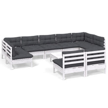 0-Delige Loungeset Met Kussens Massief Grenenhout Wit