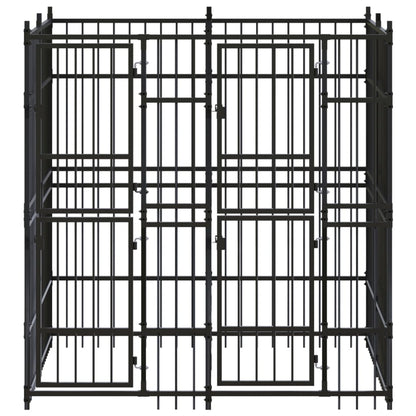 Hondenkennel 3,69 m² staal 192 x 192 x 200 cm Zonder luifel