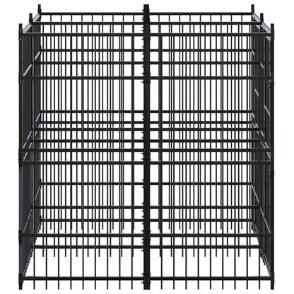 Hondenkennel 3,69 m² staal 192 x 192 x 200 cm Zonder luifel