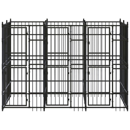 Hondenkennel 5,53 m² staal 288 x 192 x 200 cm Zonder luifel