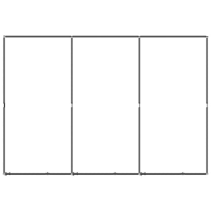 Hondenkennel 5,53 m² staal 288 x 192 x 200 cm Zonder luifel