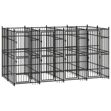 Hondenkennel 7,37 m² staal 384 x 192 x 200 cm Zonder luifel
