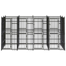 Hondenkennel 7,37 m² staal 384 x 192 x 200 cm Zonder luifel