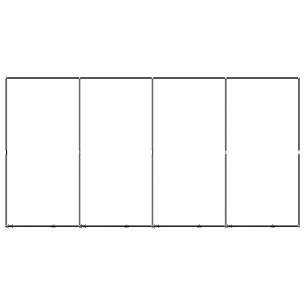 Hondenkennel 7,37 m² staal 384 x 192 x 200 cm Zonder luifel