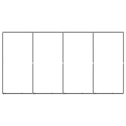 Hondenkennel 7,37 m² staal 384 x 192 x 200 cm Zonder luifel