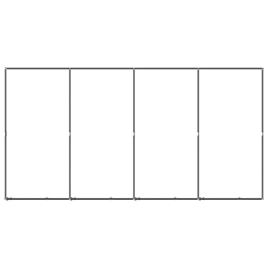 Hondenkennel 7,37 m² staal 384 x 192 x 200 cm Zonder luifel