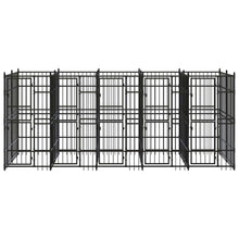 Hondenkennel 9,22 m² staal 480 x 192 x 200 cm Zonder luifel