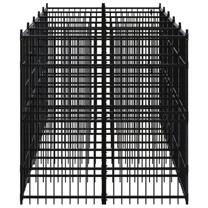 Hondenkennel 9,22 m² staal 480 x 192 x 200 cm Zonder luifel