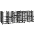 Hondenkennel 576x192x200 cm staal zwart