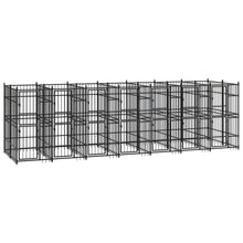Hondenkennel 12,9 m² staal 672 x 192 x 200 cm Zonder luifel