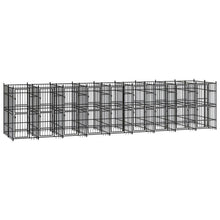 Hondenkennel 16,59 m² staal 864 x 192 x 200 cm Zonder luifel