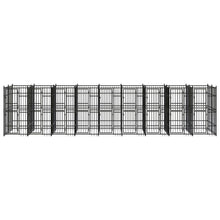 Hondenkennel 16,59 m² staal 864 x 192 x 200 cm Zonder luifel