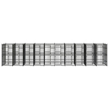 Hondenkennel 18,43 m² staal 960 x 192 x 200 cm Zonder luifel