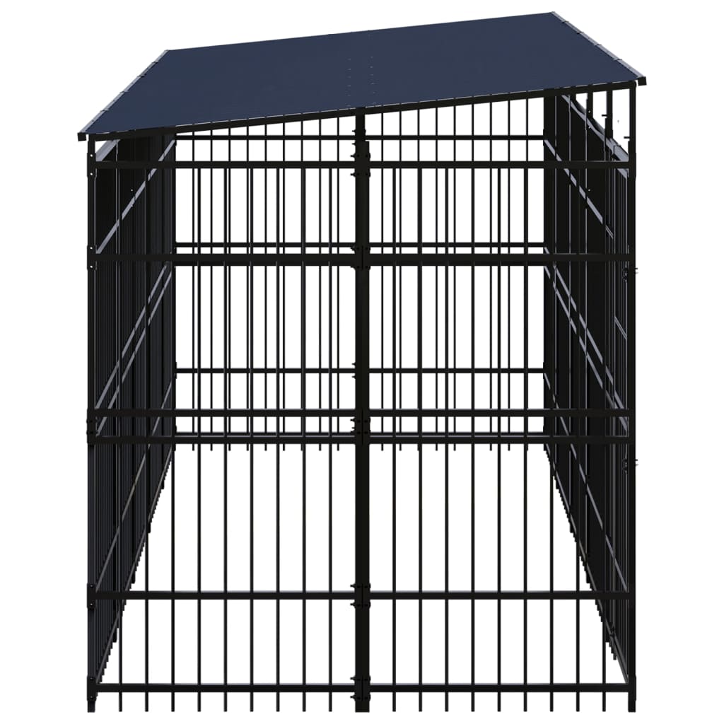 Hondenkennel met dak 9,22 m² staal