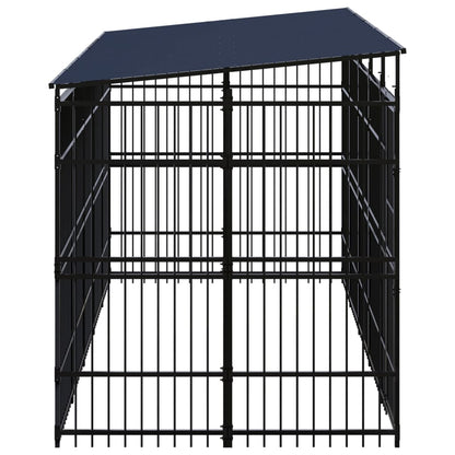 Hondenkennel met dak 9,22 m² staal