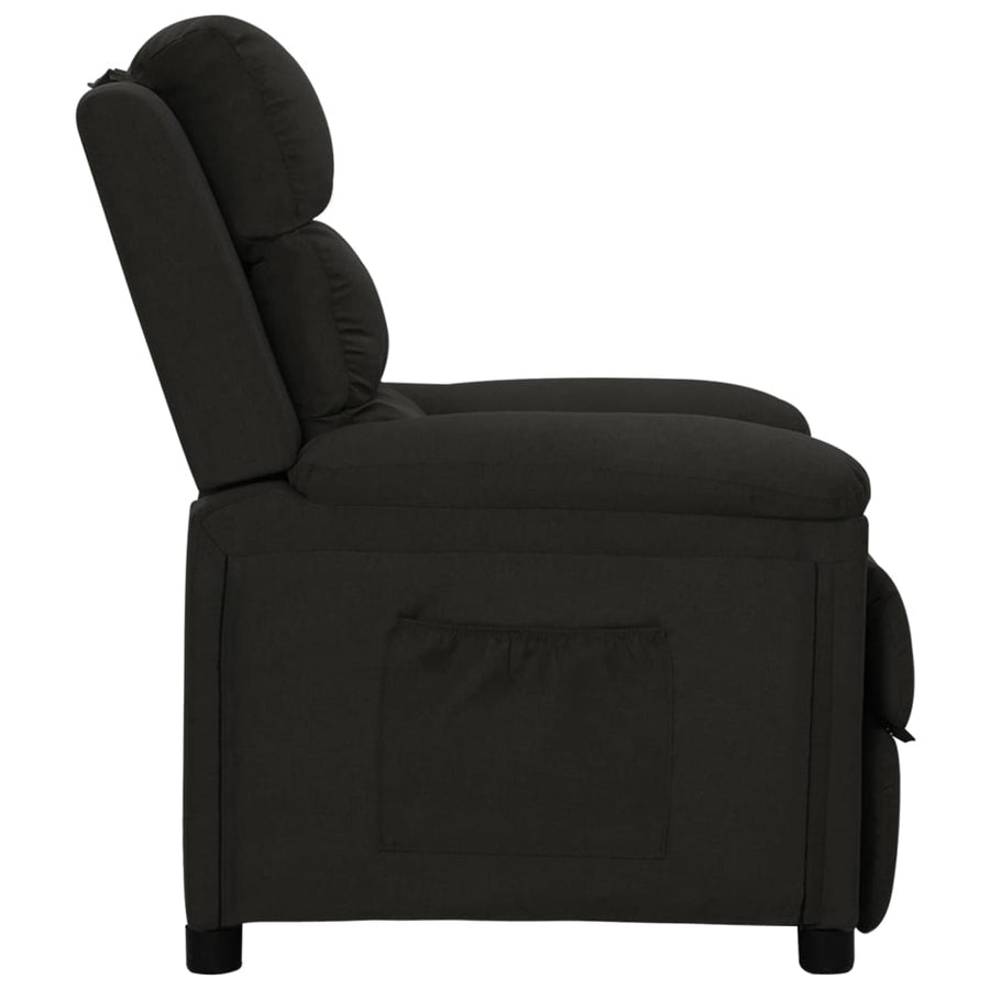 Fauteuil Verstelbaar Stof Zwart 1