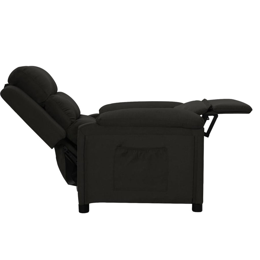 Fauteuil Verstelbaar Stof Zwart 1