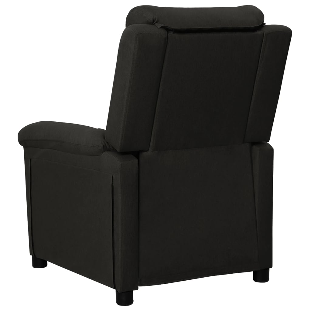 Fauteuil Verstelbaar Stof Zwart 1