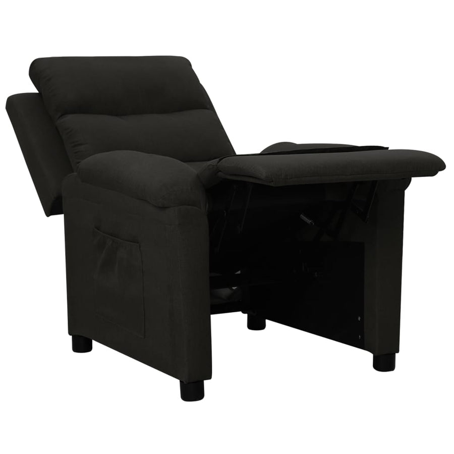 Fauteuil Verstelbaar Stof Zwart 1