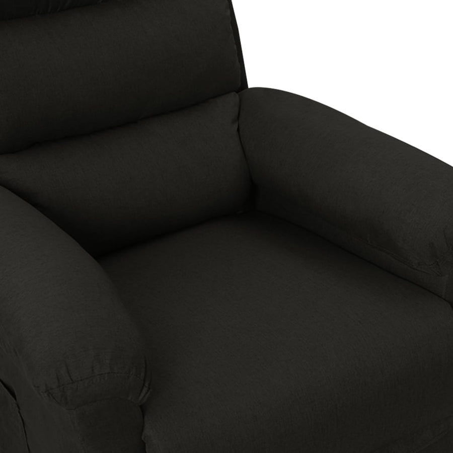 Fauteuil Verstelbaar Stof Zwart 1