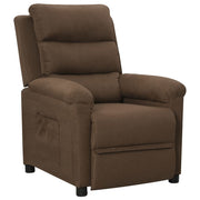 Fauteuil verstelbaar stof bruin 74x92x101.5 cm