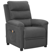 Massagestoel donkergrijs stof