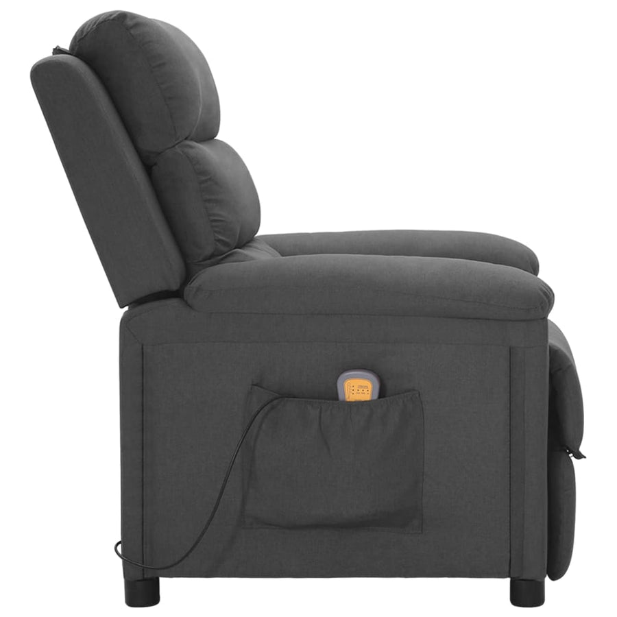 Massagestoel Stof Donkergrijs 1