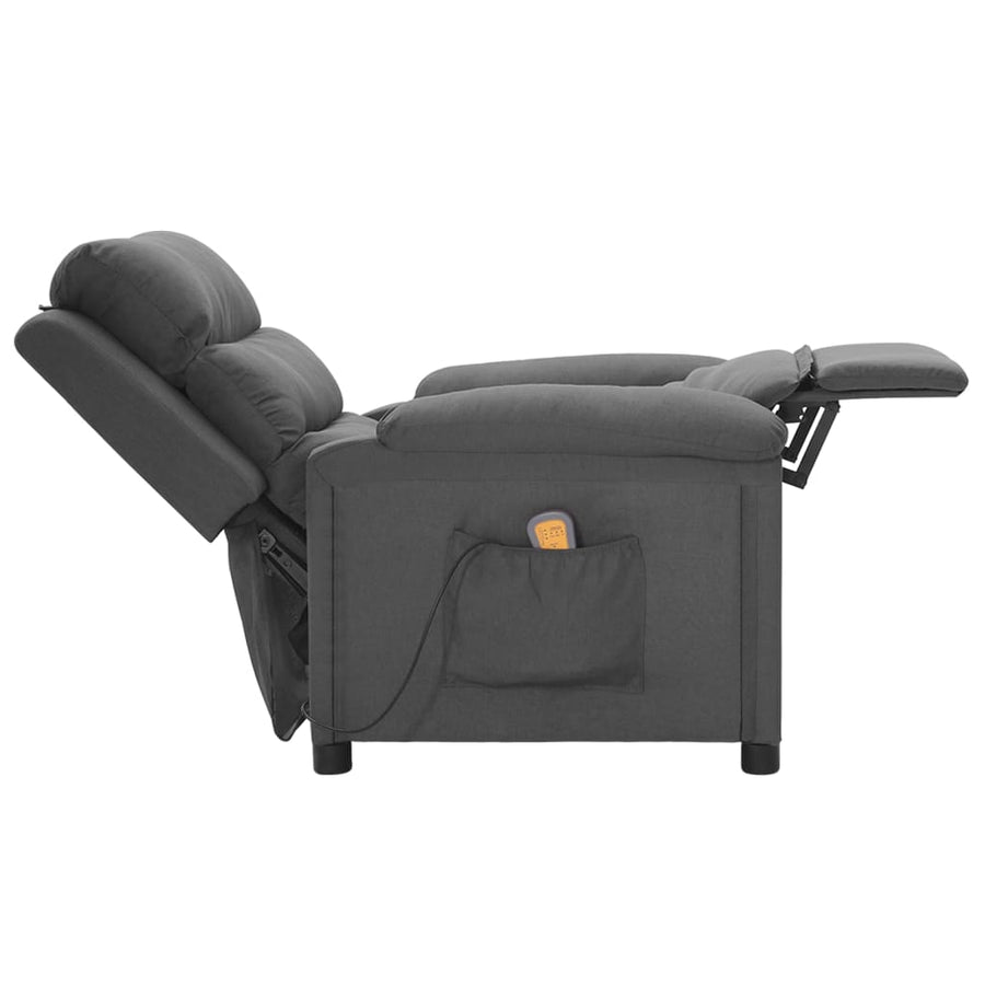 Massagestoel Stof Donkergrijs 1
