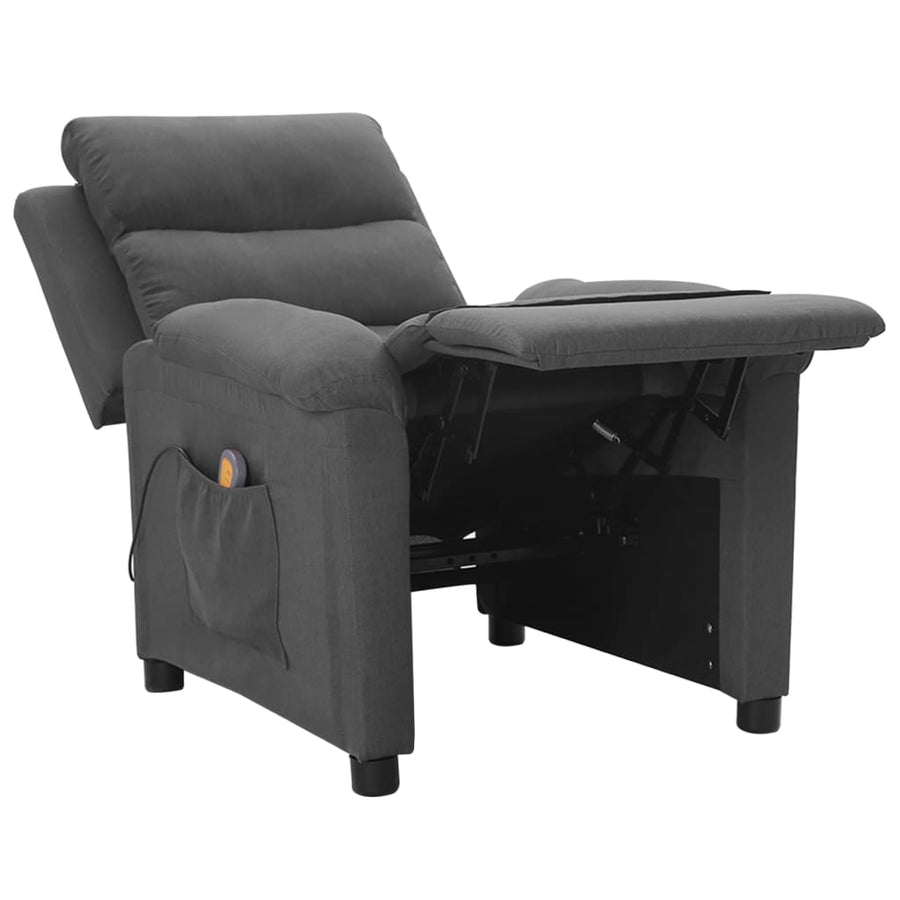 Massagestoel Stof Donkergrijs 1