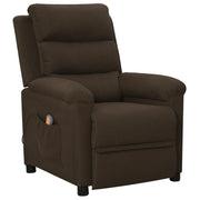 Massagestoel donkerbruin stof