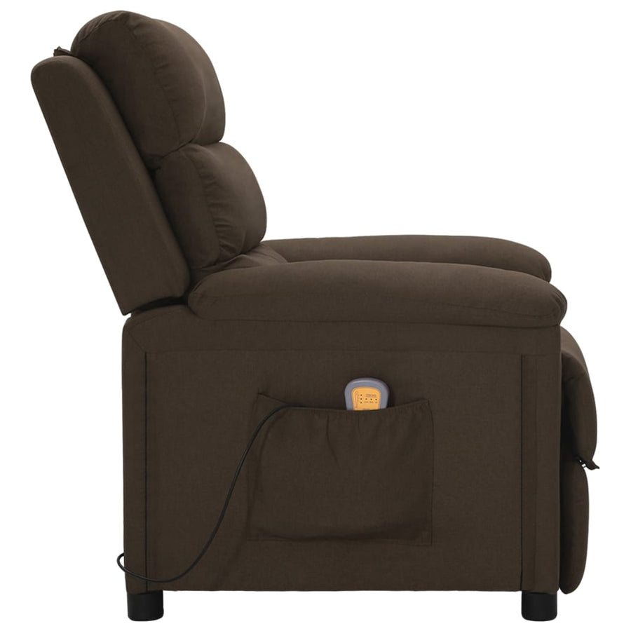 Massagestoel stof donkerbruin
