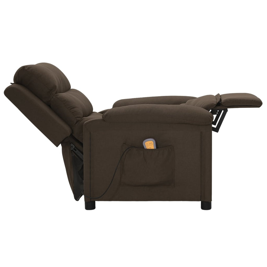 Massagestoel stof donkerbruin