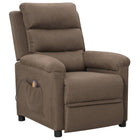 Massagestoel stof taupe 74x92x101,5 cm