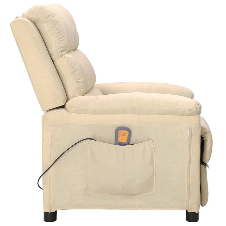 Massagestoel Stof Crèmekleurig