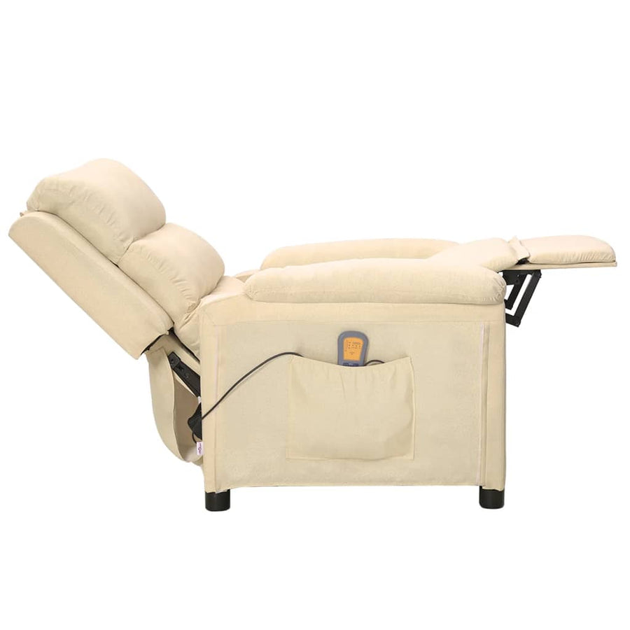 Massagestoel Stof Crèmekleurig