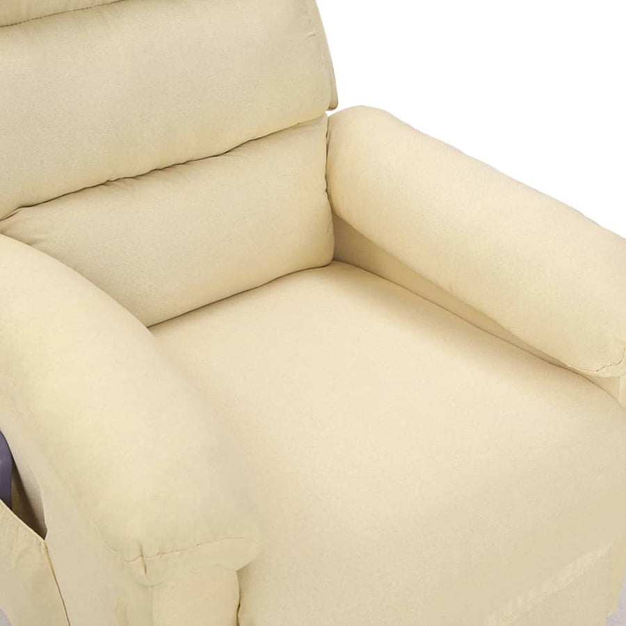 Massagestoel Stof Crèmekleurig