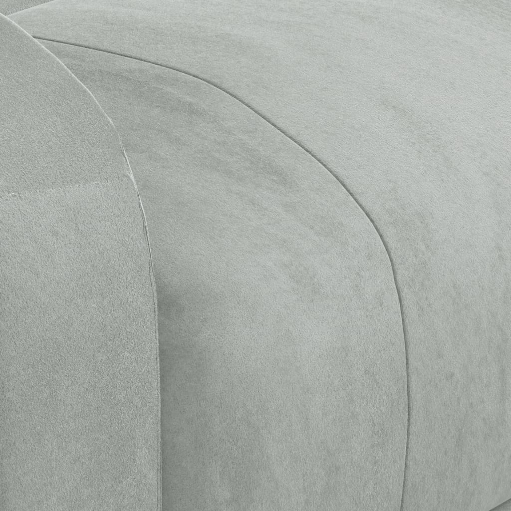 Fauteuil Verstelbaar Fluweel Lichtgrijs