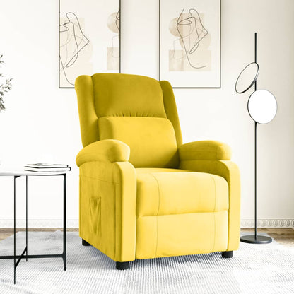 Fauteuil Verstelbaar Fluweel Geel