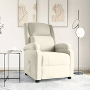Fauteuil verstelbaar fluweel crèmekleurig