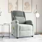 Massagestoel fluweel lichtgrijs 70x93x98 cm