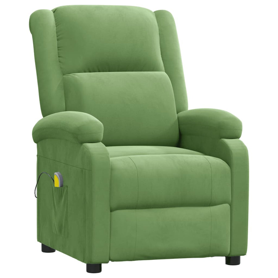 Massagestoel Fluweel Lichtgroen