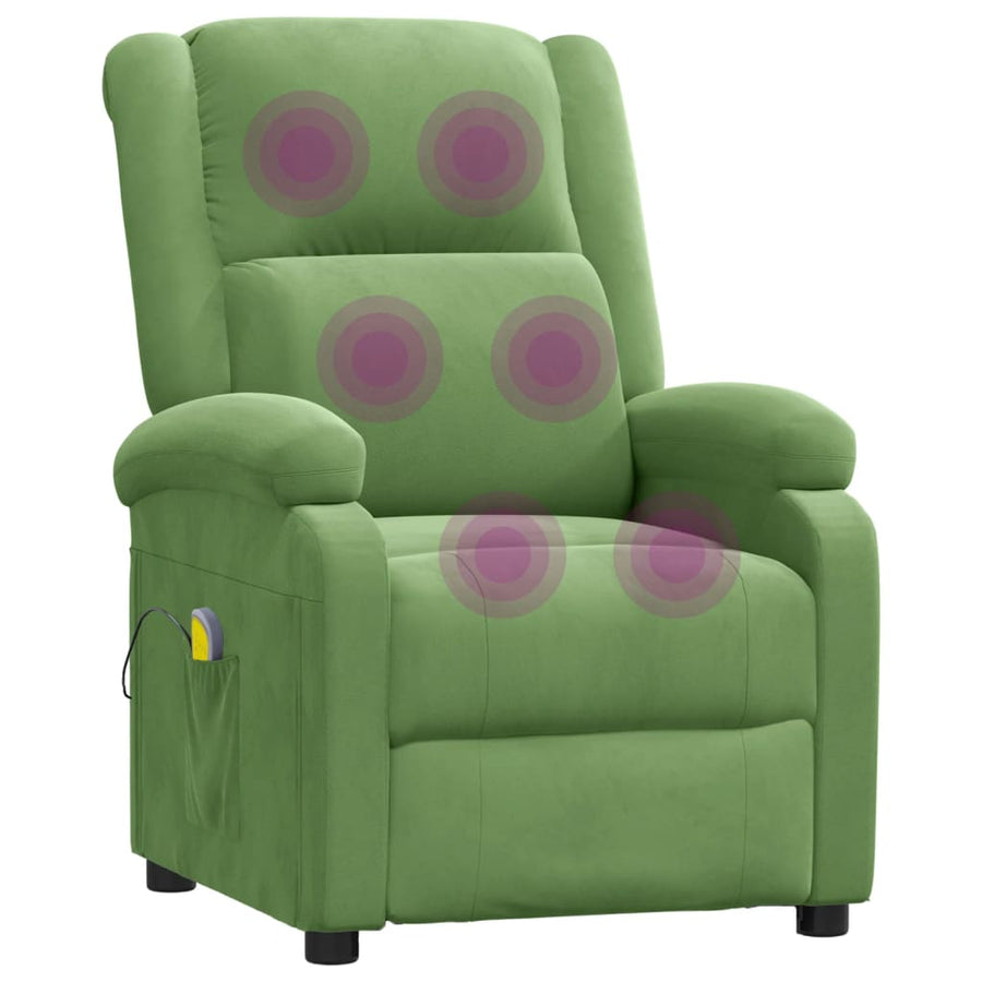Massagestoel Fluweel Lichtgroen